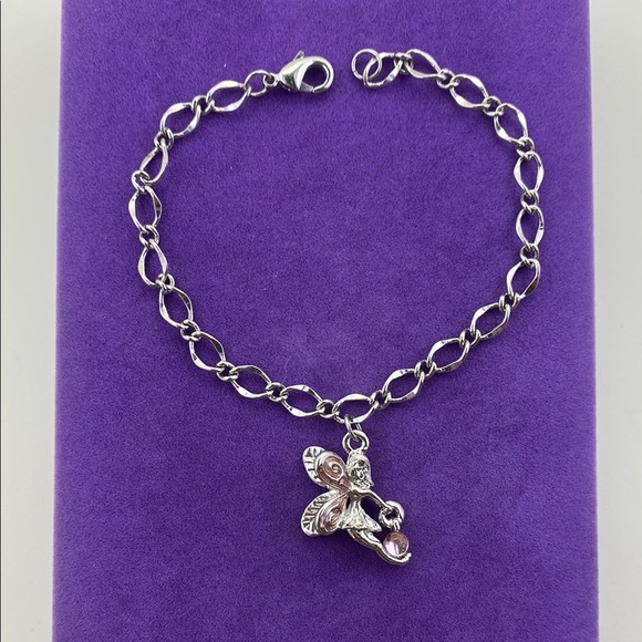 💛 Elegant Silver Fairy Charm Bracelet - Picture 1 of 6